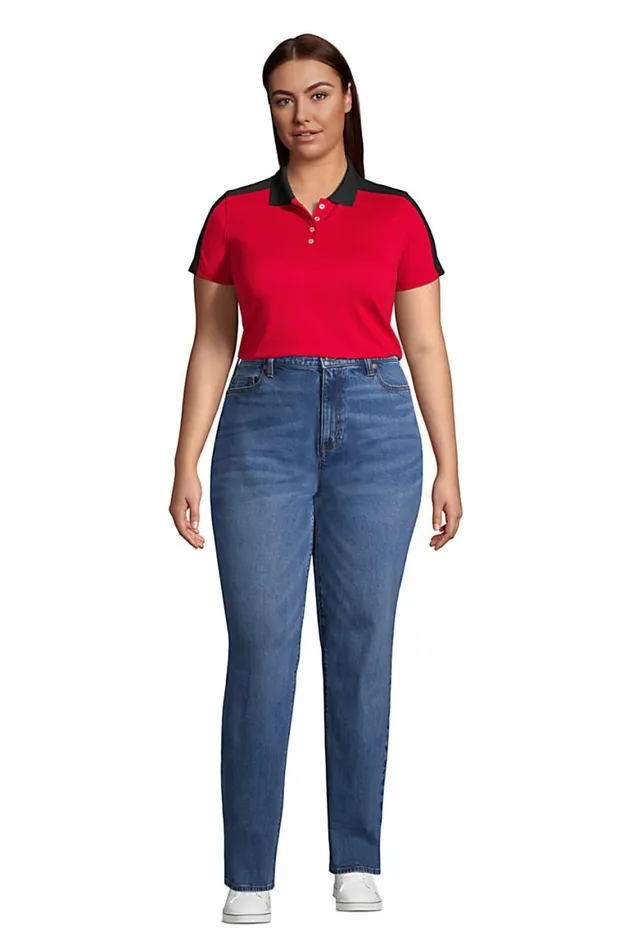 Lands039 End Polo Shirts Women Plus Size Short Sleeve Color Block Polyester Polo Shirt Rich Red Lands039 End Polo Shirts Women Plus Size Short Sleeve Color Block Polyester Polo Shirt Rich Red