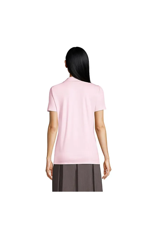 Lands039 End Polo Shirts Women Short Sleeve Peter Pan Collar Polo Shirt Blue Lands039 End Polo Shirts Women Short Sleeve Peter Pan Collar Polo Shirt Blue