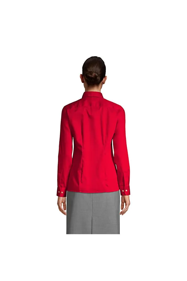 Lands039 End Shirts and Blouses Women Long Sleeve Performance Twill Shirt Dark Cobalt Blue Lands039 End Shirts and Blouses Women Long Sleeve Performance Twill Shirt Dark Cobalt Blue