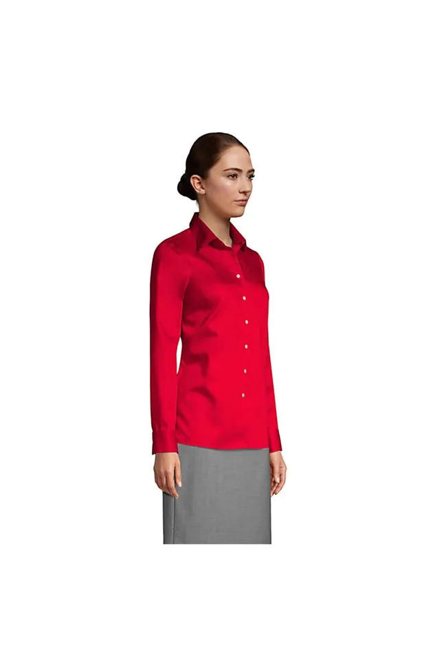 Lands039 End Shirts and Blouses Women Long Sleeve Performance Twill Shirt Dark Cobalt Blue Lands039 End Shirts and Blouses Women Long Sleeve Performance Twill Shirt Dark Cobalt Blue