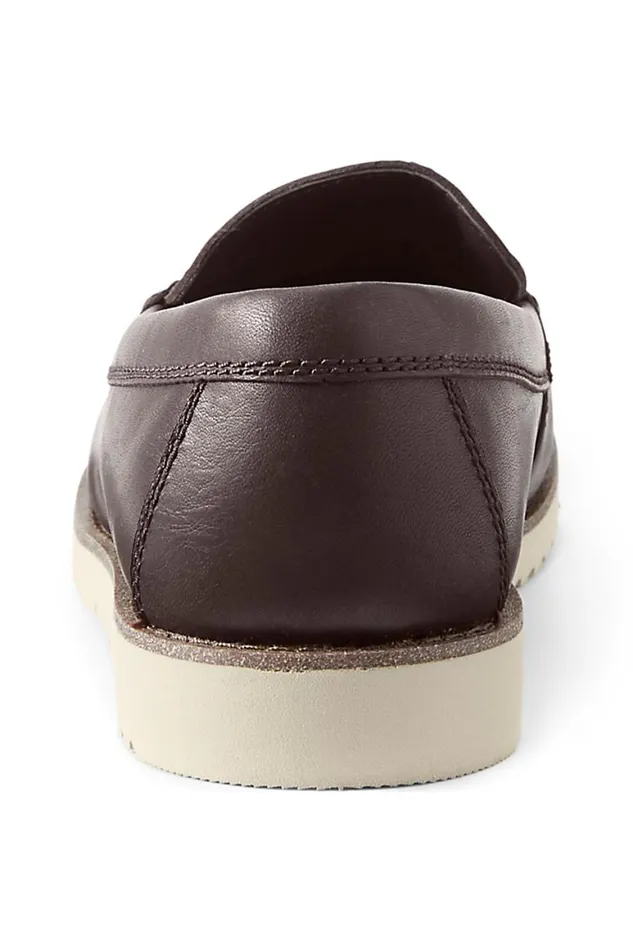 Lands039 End Shoes Men Comfort Casual Leather Penny Loafers True Brown Leather Lands039 End Shoes Men Comfort Casual Leather Penny Loafers True Brown Leather