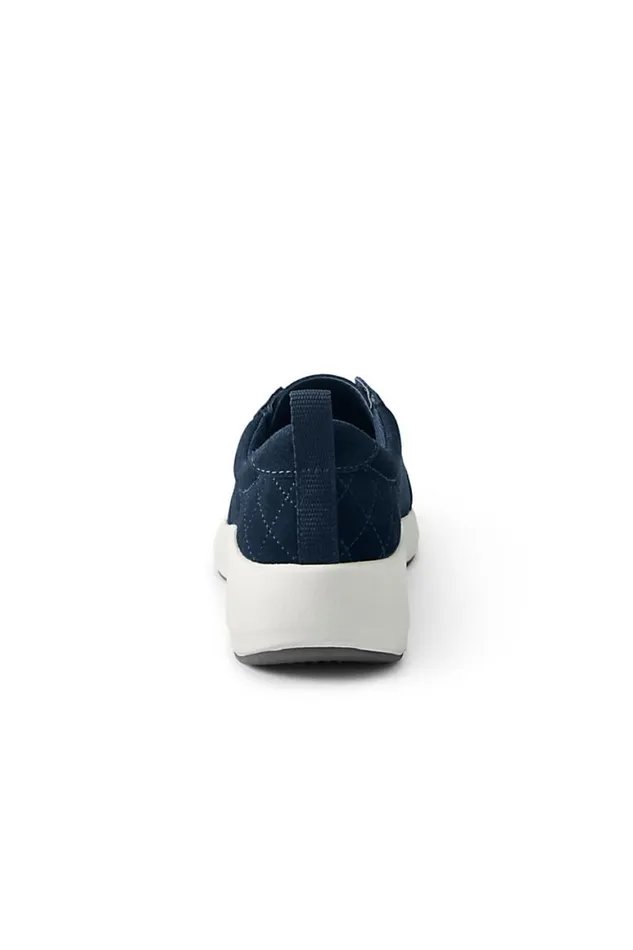 Lands039 End Shoes Women Lightweight Comfort Quilted Slip On Shoes Deep Sea Navy