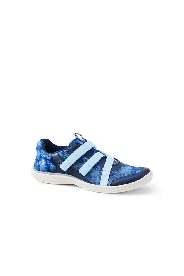 Lands039 End Shoes Women Water Shoes Deep Sea Navy Tie Dye Palm