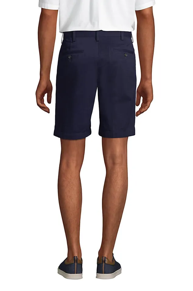 Lands039 End Shorts Men Comfort Waist Pleated 9 Inch No Iron Chino Shorts Radiant Navy Lands039 End Shorts Men Comfort Waist Pleated 9 Inch No Iron Chino Shorts Radiant Navy