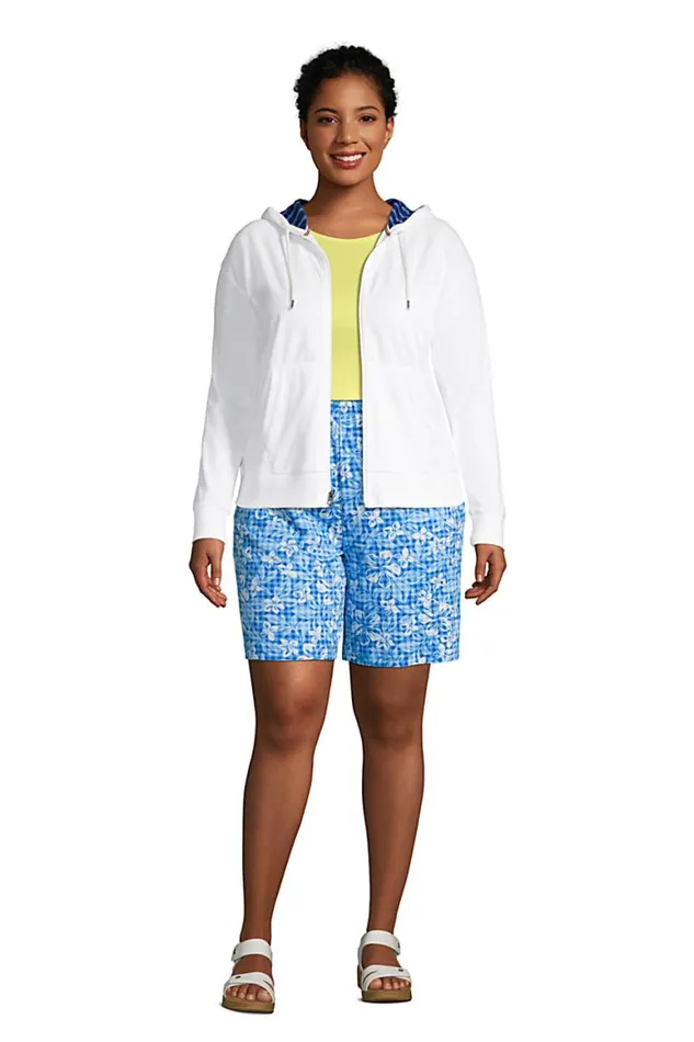Lands039 End Shorts Women Plus Size Sport Knit Shorts Print Classic Cobalt Floral Gingham Lands039 End Shorts Women Plus Size Sport Knit Shorts Print Classic Cobalt Floral Gingham