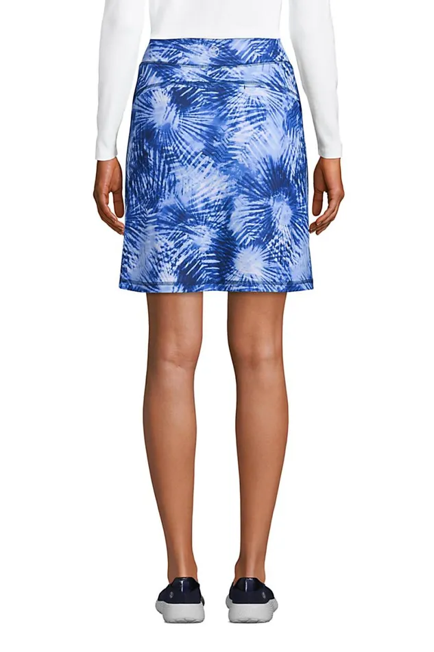 Lands039 End Skirts and Skorts Women Active Knit Skort Deep Sea Navy Tie Dye Palm Lands039 End Skirts and Skorts Women Active Knit Skort Deep Sea Navy Tie Dye Palm