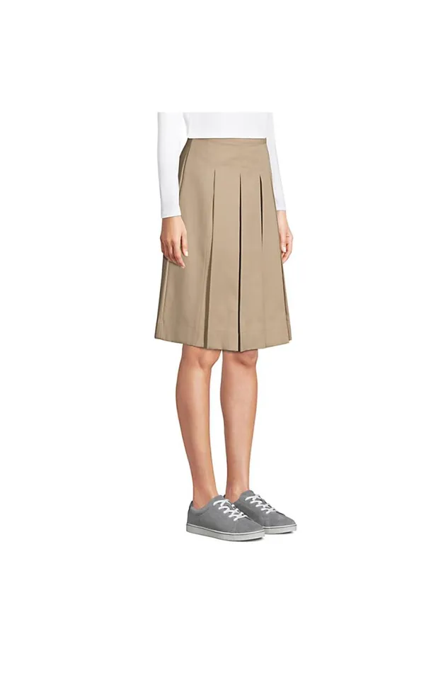 Lands039 End Skirts and Skorts Women Polycotton Box Pleat Skirt Top Of Knee Classic Navy Lands039 End Skirts and Skorts Women Polycotton Box Pleat Skirt Top Of Knee Classic Navy