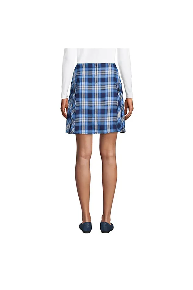 Lands039 End Skirts and Skorts Women Side Pleat Plaid Skort Above The Knee Hunter Lands039 End Skirts and Skorts Women Side Pleat Plaid Skort Above The Knee Hunter