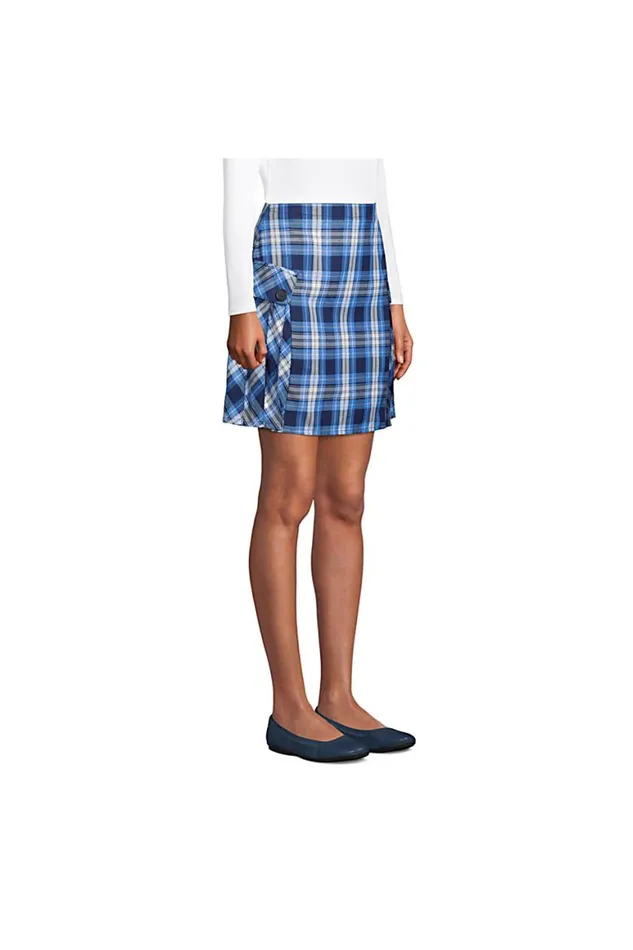 Lands039 End Skirts and Skorts Women Side Pleat Plaid Skort Above The Knee Hunter Lands039 End Skirts and Skorts Women Side Pleat Plaid Skort Above The Knee Hunter