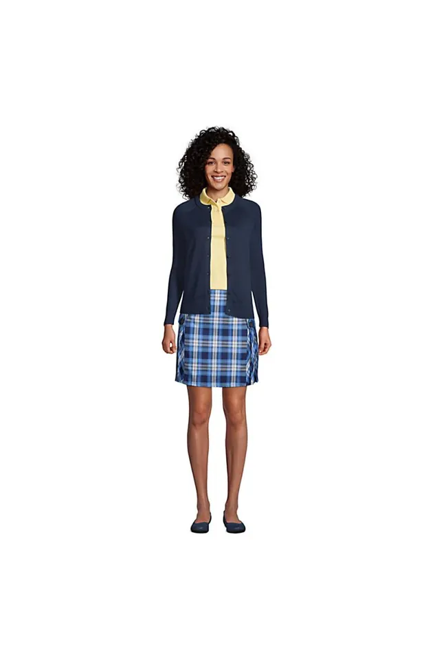Lands039 End Skirts and Skorts Women Side Pleat Plaid Skort Above The Knee Hunter Lands039 End Skirts and Skorts Women Side Pleat Plaid Skort Above The Knee Hunter