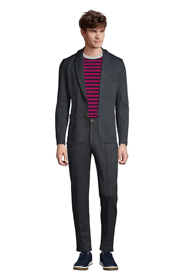 Lands039 End Sportcoats and Blazers Men Sport Knit Blazer Deep Sea Navy Herringbone Lands039 End Sportcoats and Blazers Men Sport Knit Blazer Deep Sea Navy Herringbone