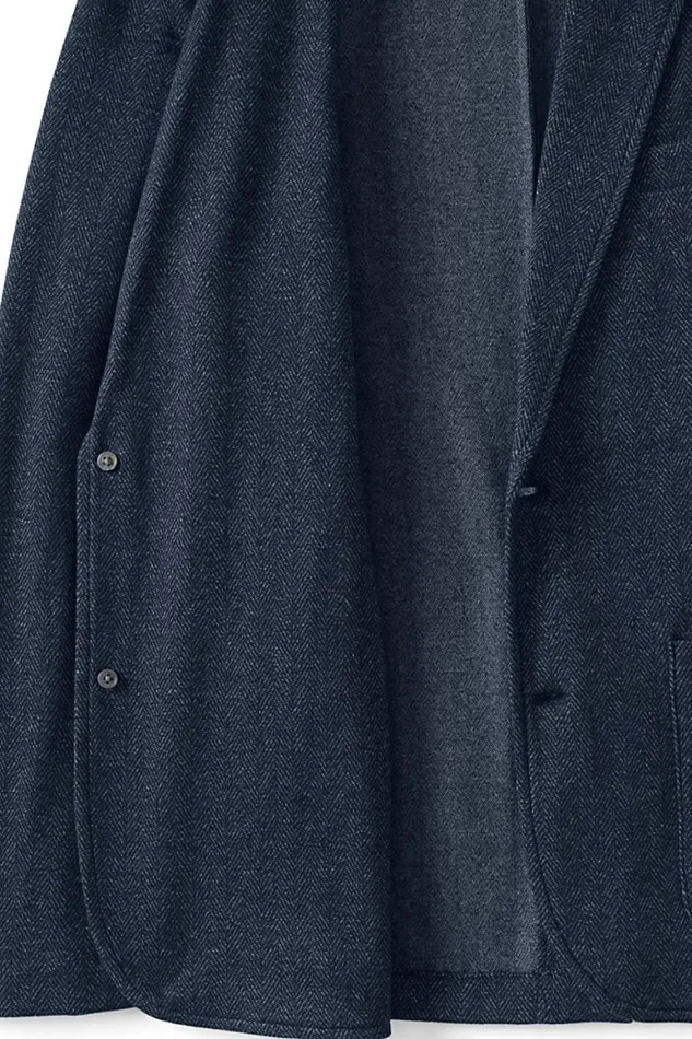 Lands039 End Sportcoats and Blazers Men Sport Knit Blazer Deep Sea Navy Herringbone Lands039 End Sportcoats and Blazers Men Sport Knit Blazer Deep Sea Navy Herringbone