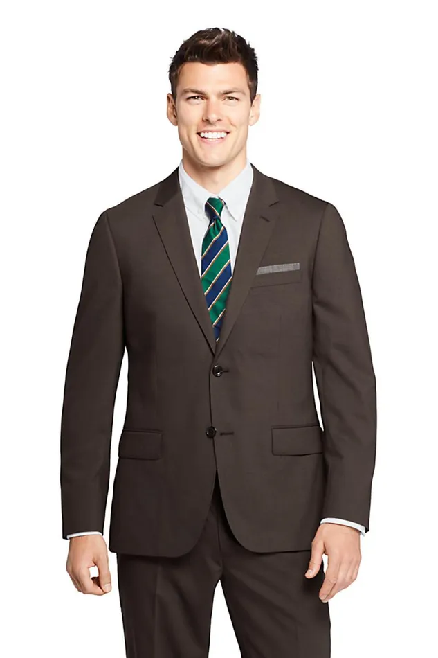 Lands039 End Sportcoats and Blazers Men Tailored Fit Comfort First Yearrounder Suit Jacket Brown Lands039 End Sportcoats and Blazers Men Tailored Fit Comfort First Yearrounder Suit Jacket Brown