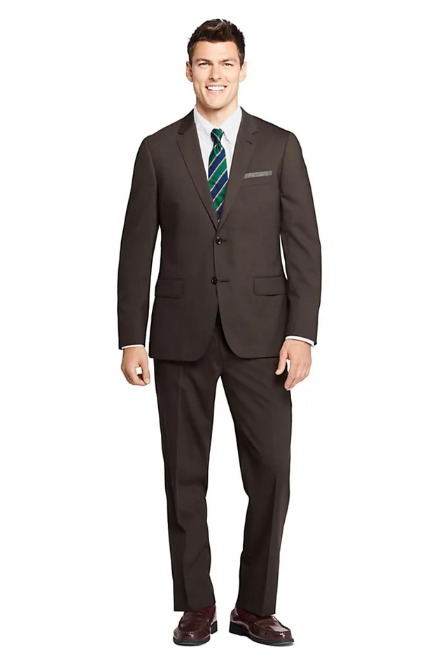 Lands039 End Sportcoats and Blazers Men Tailored Fit Comfort First Yearrounder Suit Jacket Brown Lands039 End Sportcoats and Blazers Men Tailored Fit Comfort First Yearrounder Suit Jacket Brown