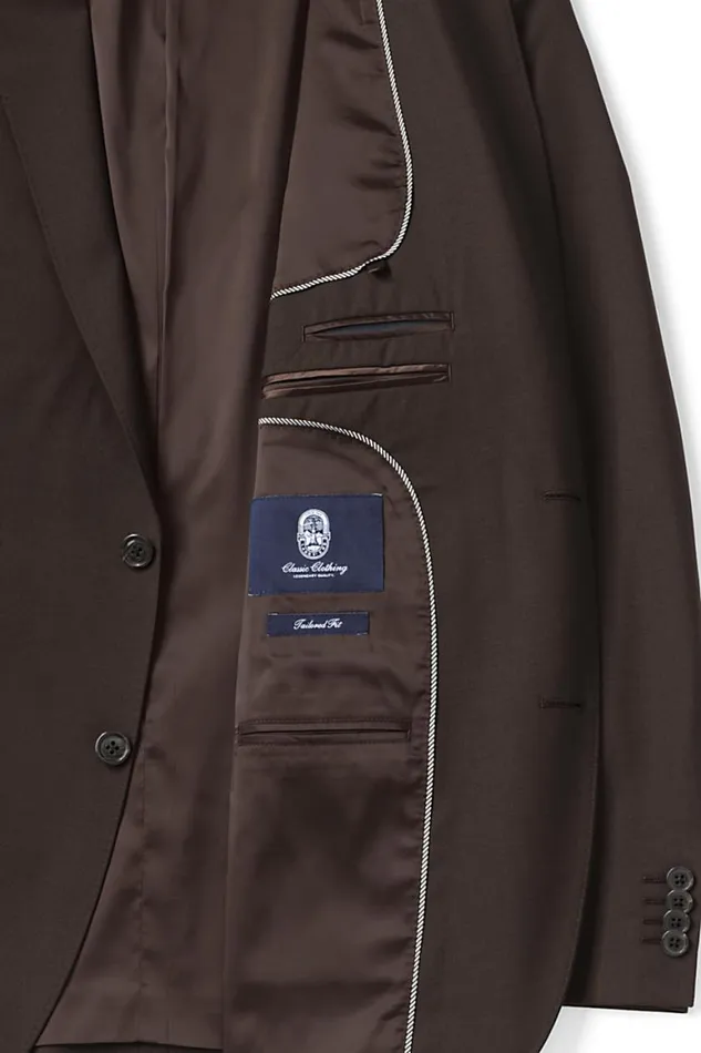 Lands039 End Sportcoats and Blazers Men Tailored Fit Comfort First Yearrounder Suit Jacket Brown Lands039 End Sportcoats and Blazers Men Tailored Fit Comfort First Yearrounder Suit Jacket Brown