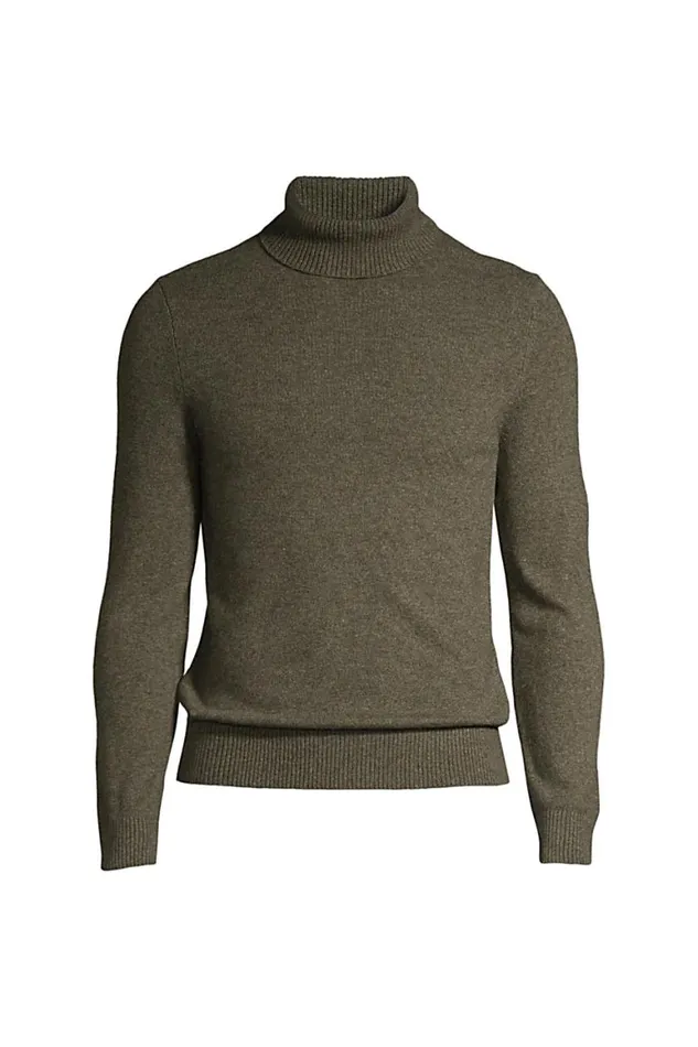 Lands039 End Sweaters Men Fine Gauge Cashmere Turtleneck Sweater Forest Moss Heather Lands039 End Sweaters Men Fine Gauge Cashmere Turtleneck Sweater Forest Moss Heather