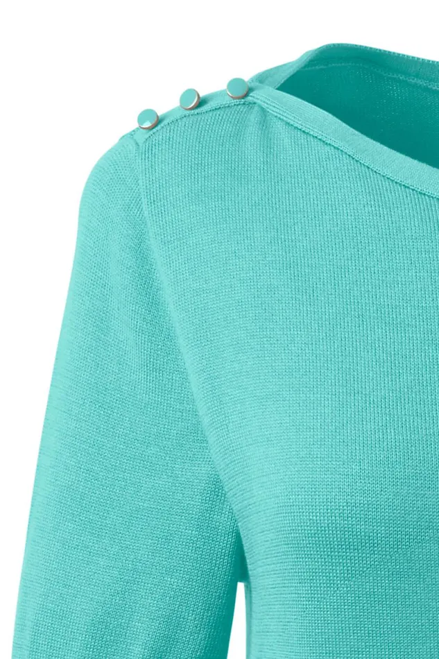 Lands039 End Sweaters Women Cotton Modal Button Shoulder Boatneck Sweater Aegean Aqua Lands039 End Sweaters Women Cotton Modal Button Shoulder Boatneck Sweater Aegean Aqua