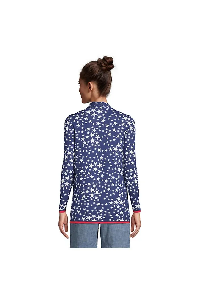Lands039 End Sweaters Women Cotton Open Long Cardigan Sweater 8211 Jacquard Deep Sea Navy Stars Lands039 End Sweaters Women Cotton Open Long Cardigan Sweater 8211 Jacquard Deep Sea Navy Stars