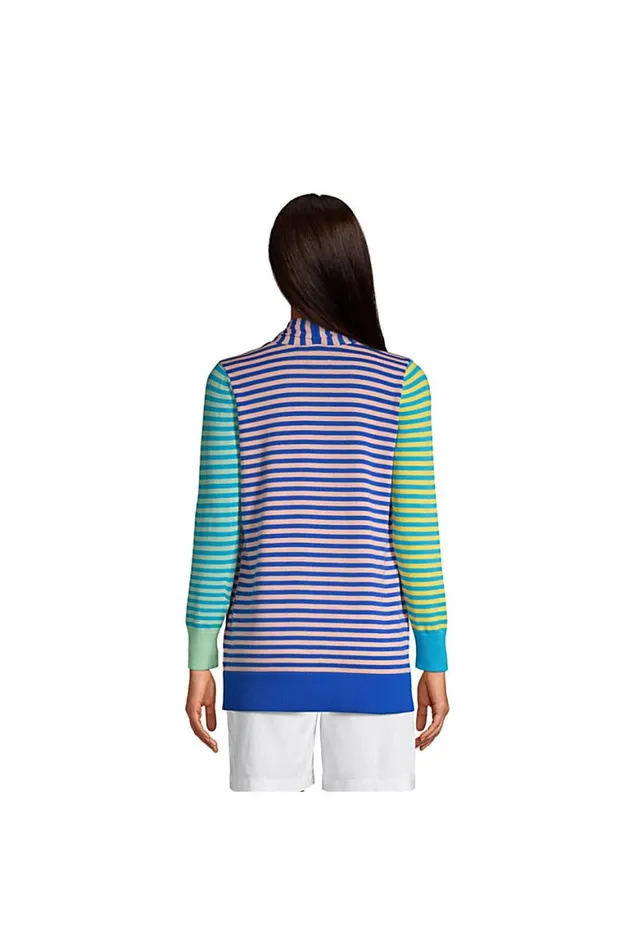Lands039 End Sweaters Women Cotton Open Long Cardigan Sweater 8211 Stripe Hot Pink Stripe Lands039 End Sweaters Women Cotton Open Long Cardigan Sweater 8211 Stripe Hot Pink Stripe