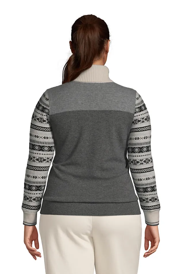 Lands039 End Sweaters Women Plus Size Cashmere Long Sleeve Pattern Turtleneck Sweater Rubellite Blocked Fairisle Lands039 End Sweaters Women Plus Size Cashmere Long Sleeve Pattern Turtleneck Sweater Rubellite Blocked Fairisle