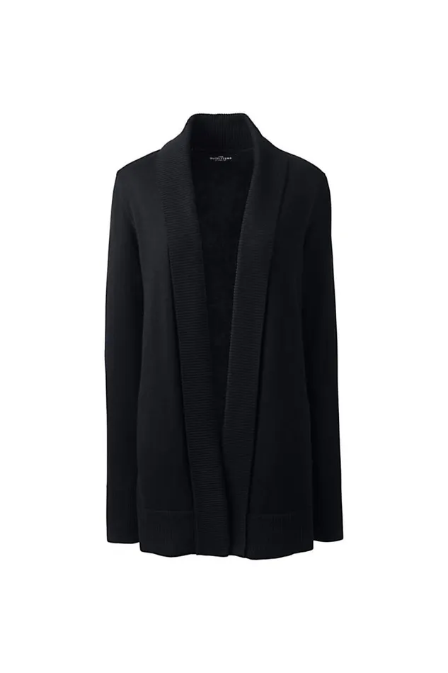 Lands039 End Sweaters Women Plus Size Cotton Modal Shawl Collar Cardigan Sweater Black Lands039 End Sweaters Women Plus Size Cotton Modal Shawl Collar Cardigan Sweater Black