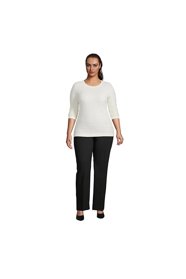 Lands039 End Sweaters Women Plus Size Cotton Modal Textured Sweater Dark Cobalt Blue