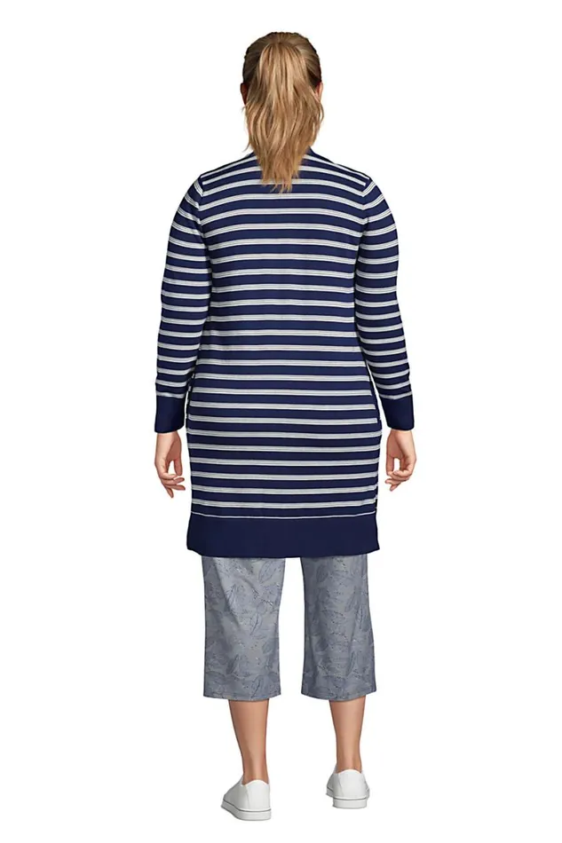 Lands039 End Sweaters Women Plus Size Fine Gauge Cotton Long Open Cardigan Sweater 8211 Stripe Baltic Teal Blocked Stripe Lands039 End Sweaters Women Plus Size Fine Gauge Cotton Long Open Cardigan Sweater 8211 Stripe Baltic Teal Blocked Stripe