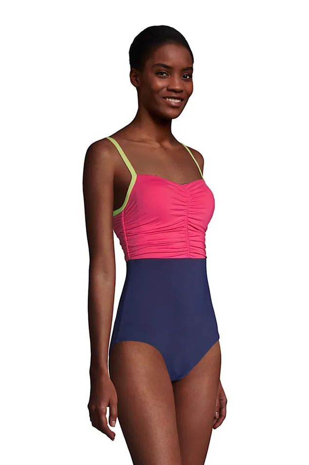 Lands039 End Swimsuits Women Chlorine Resistant Tummy Control Sweetheart One Piece Swimsuit With Adjustable Straps Deep Sea Navy Lands039 End Swimsuits Women Chlorine Resistant Tummy Control Sweetheart One Piece Swimsuit With Adjustable Straps Deep Sea Navy