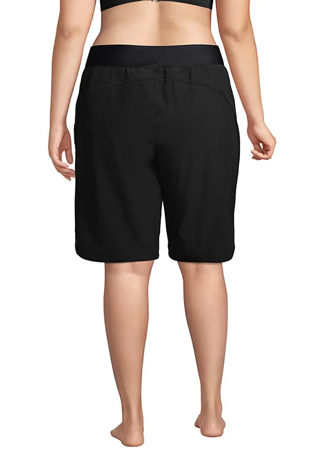 Lands039 End Swimsuits Women Plus Size 11034 Quick Dry Elastic Waist Modest Board Shorts Swim Coverup Shorts With Panty Black Lands039 End Swimsuits Women Plus Size 11034 Quick Dry Elastic Waist Modest Board Shorts Swim Coverup Shorts With Panty Black