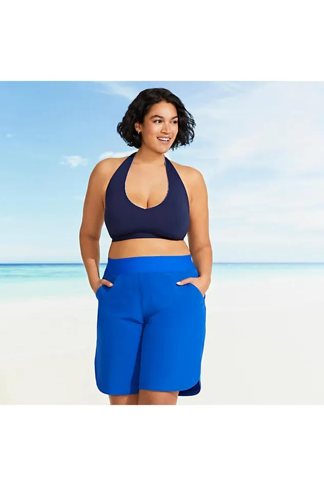 Lands039 End Swimsuits Women Plus Size 11034 Quick Dry Elastic Waist Modest Board Shorts Swim Coverup Shorts With Panty Black Lands039 End Swimsuits Women Plus Size 11034 Quick Dry Elastic Waist Modest Board Shorts Swim Coverup Shorts With Panty Black