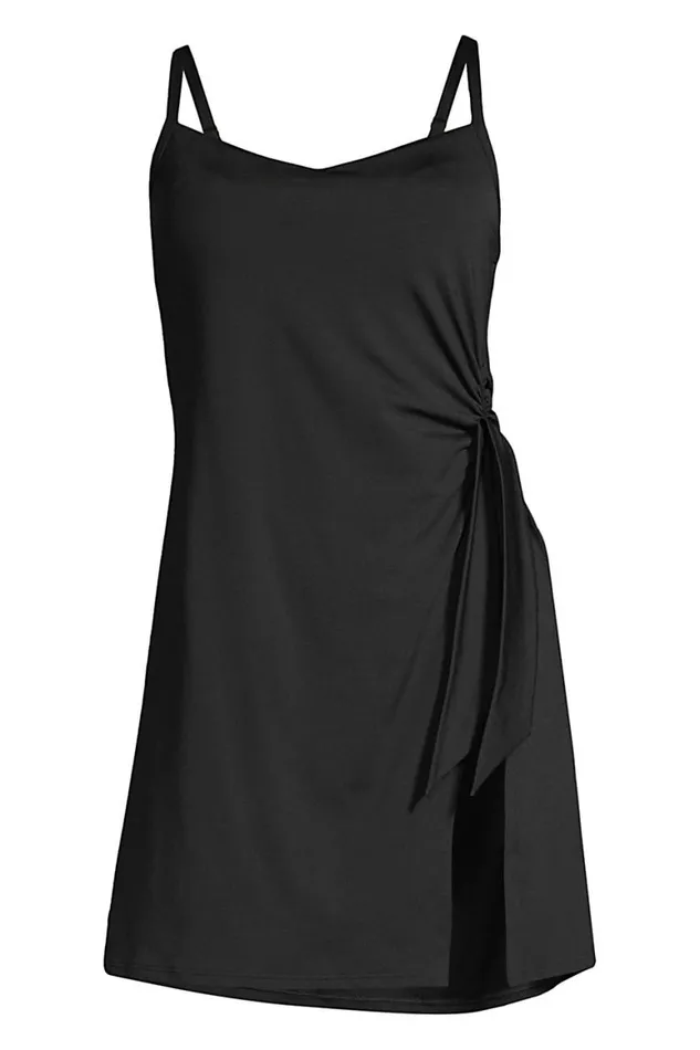 Lands039 End Swimsuits Women Plus Size Chlorine Resistant Sweetheart Swim Dress One Piece Swimsuit Adjustable Straps Black