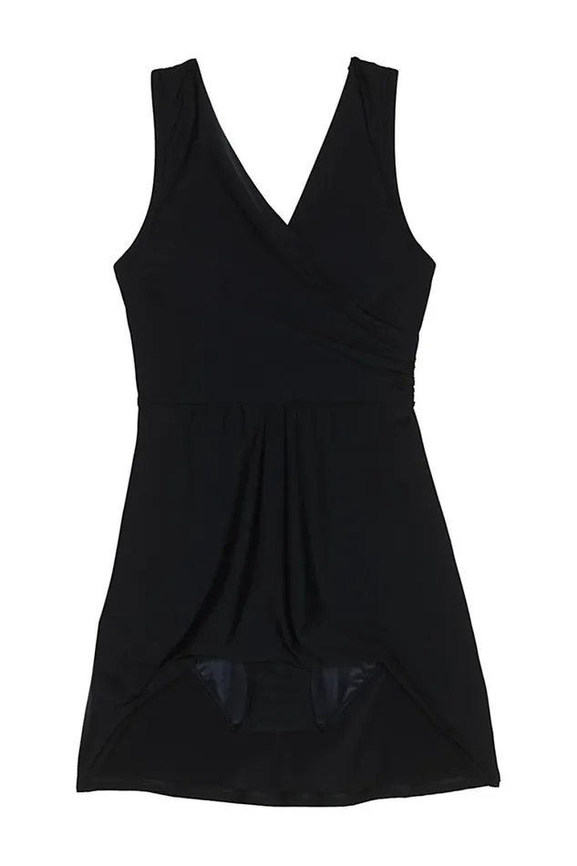 Lands039 End Swimsuits Women Plus Size Chlorine Resistant Tummy Control Surplice Wrap Swim Dress One Piece Swimsuit Black Lands039 End Swimsuits Women Plus Size Chlorine Resistant Tummy Control Surplice Wrap Swim Dress One Piece Swimsuit Black