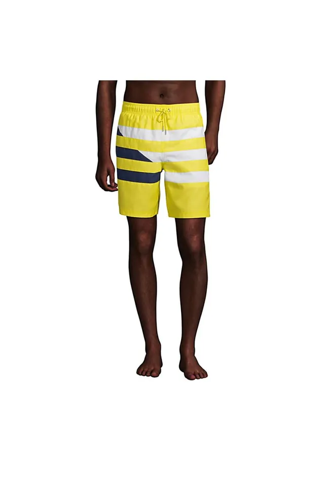 Lands039 End Swimwear Men 8034 Solid Volley Swim Trunks Yellow