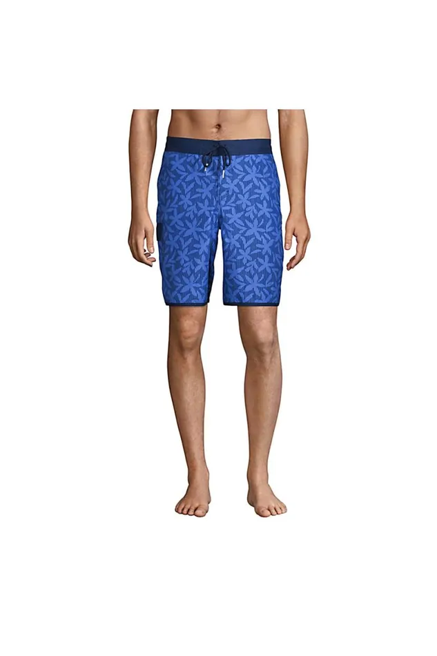 Lands039 End Swimwear Men Big Board Short Swim Trunks Chicory Blue Stripe Floral Lands039 End Swimwear Men Big Board Short Swim Trunks Chicory Blue Stripe Floral