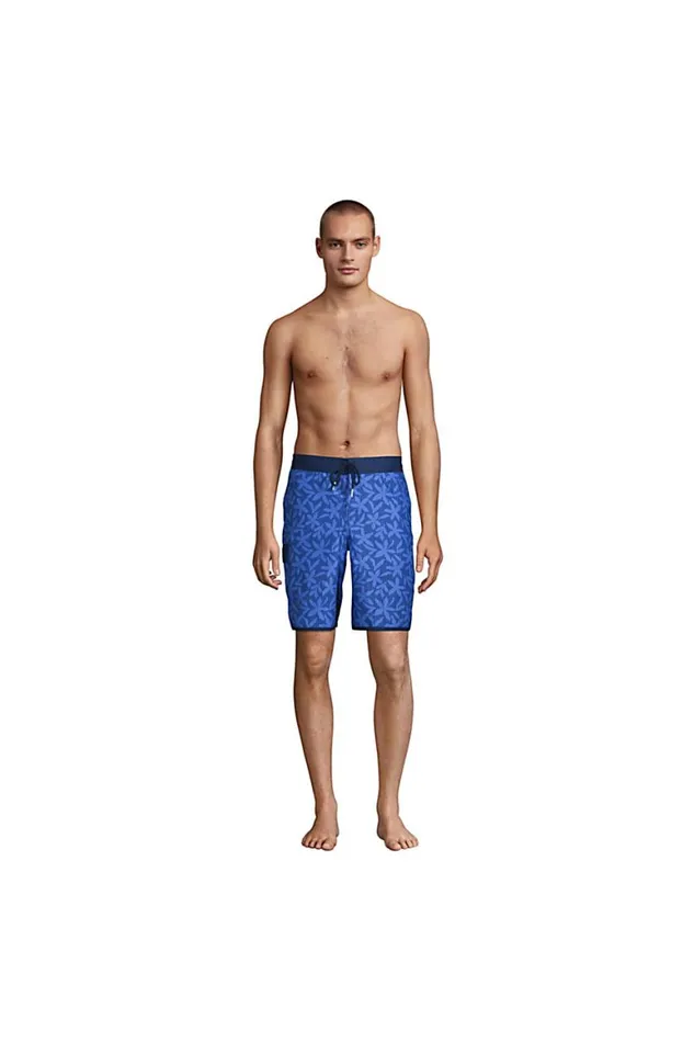 Lands039 End Swimwear Men Big Board Short Swim Trunks Chicory Blue Stripe Floral Lands039 End Swimwear Men Big Board Short Swim Trunks Chicory Blue Stripe Floral