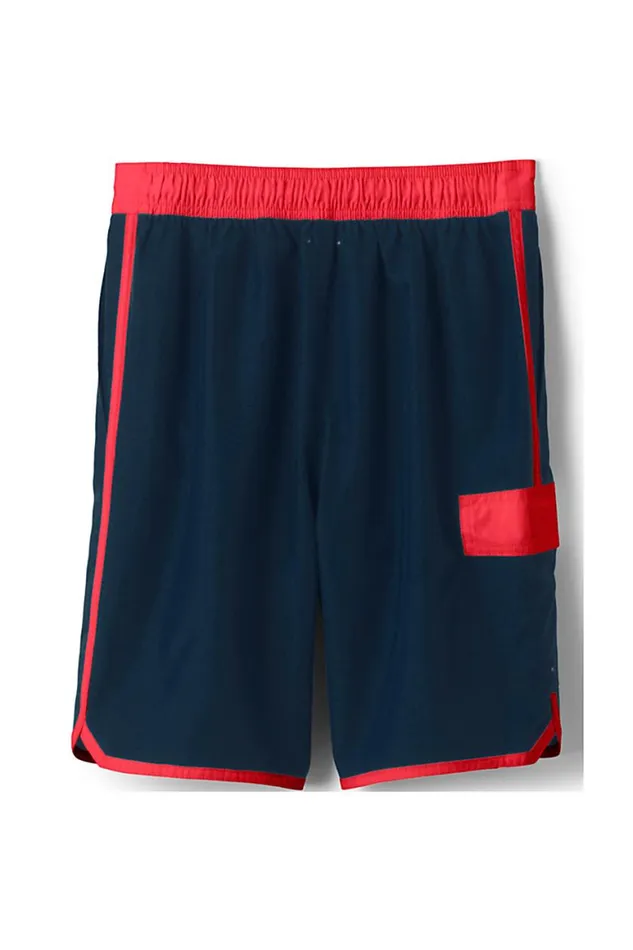 Lands039 End Swimwear Men Big Board Short Swim Trunks Chicory Blue Stripe Floral Lands039 End Swimwear Men Big Board Short Swim Trunks Chicory Blue Stripe Floral