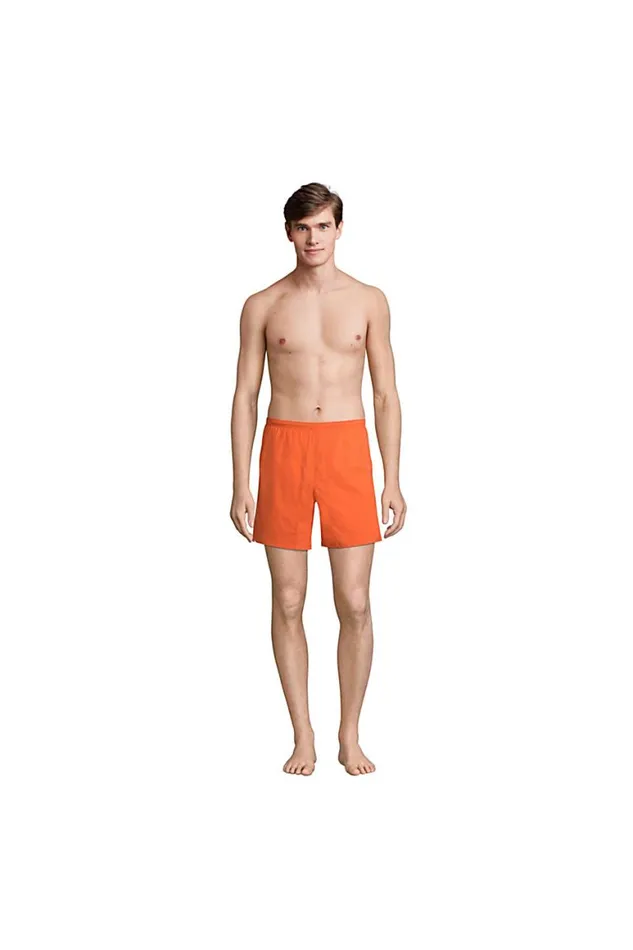Lands039 End Swimwear Men Big Sport Swim Short With Hydroliner Papaya Orange