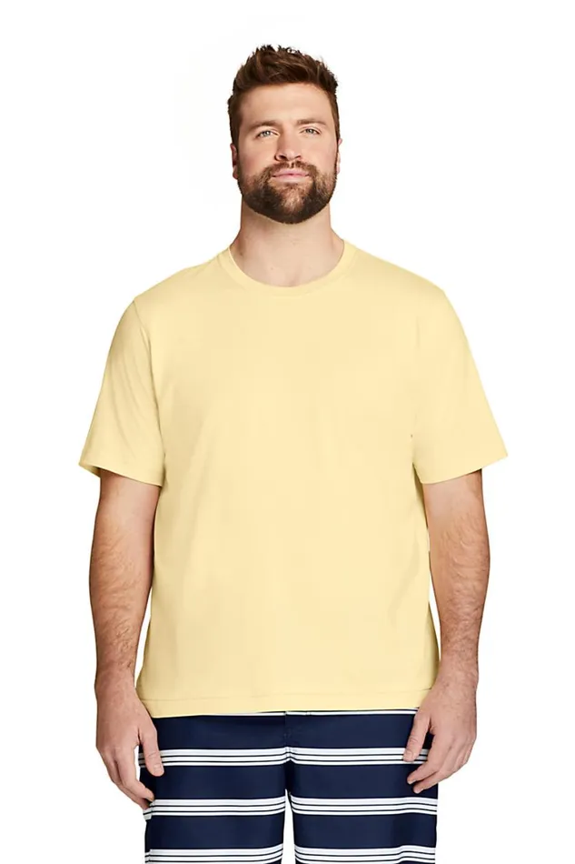 Lands039 End TShirts Men Big And Tall Short Sleeve Supima Tee Soft Sea Green