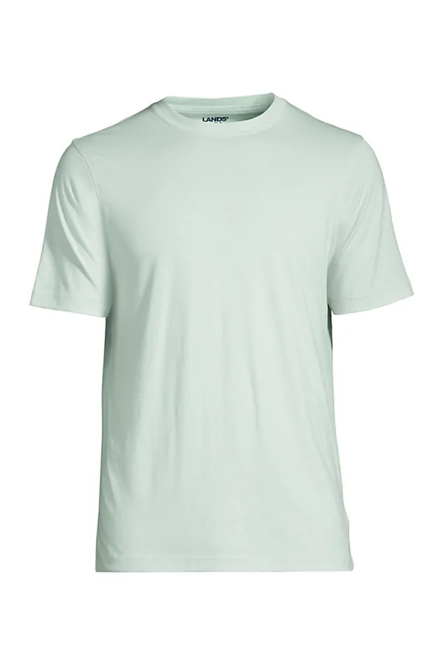Lands039 End TShirts Men Big And Tall Short Sleeve Supima Tee Soft Sea Green
