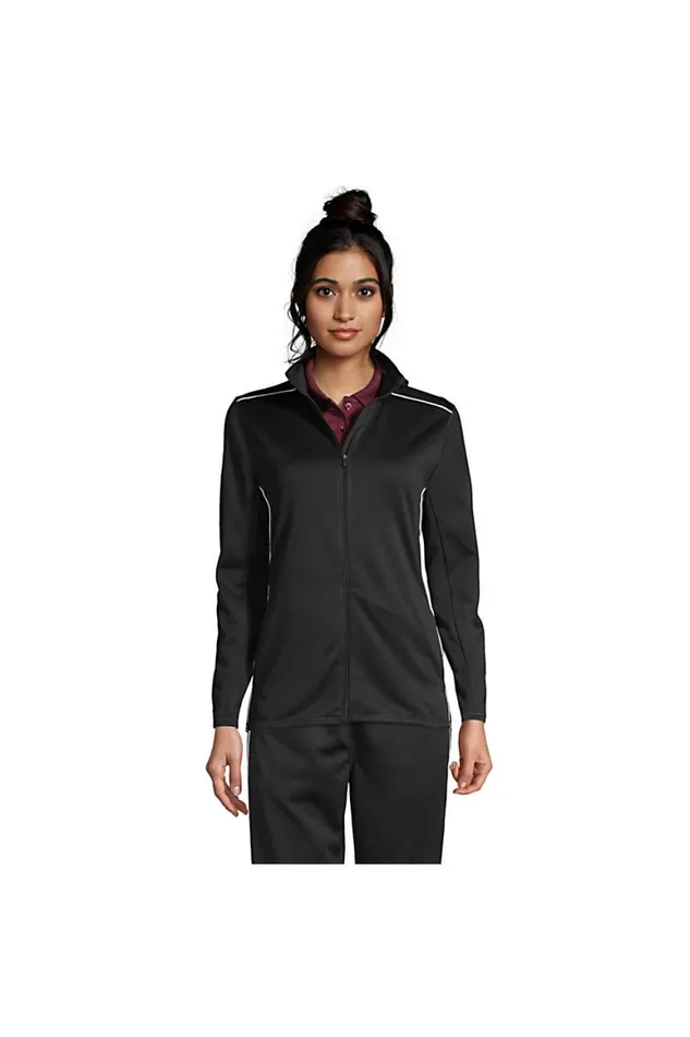 Lands039 End Tops and Tees Women Active Track Jacket Black