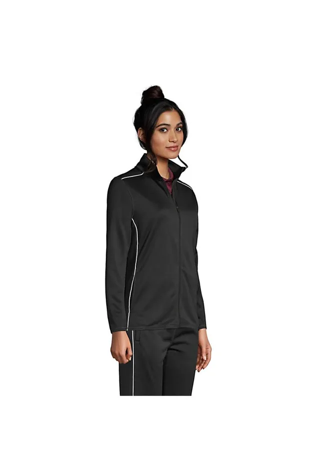 Lands039 End Tops and Tees Women Active Track Jacket Black