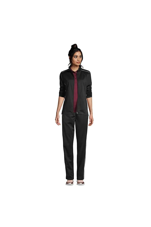 Lands039 End Tops and Tees Women Active Track Jacket Black