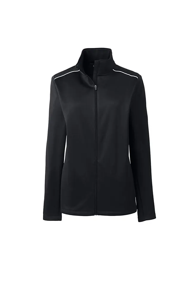 Lands039 End Tops and Tees Women Active Track Jacket Black