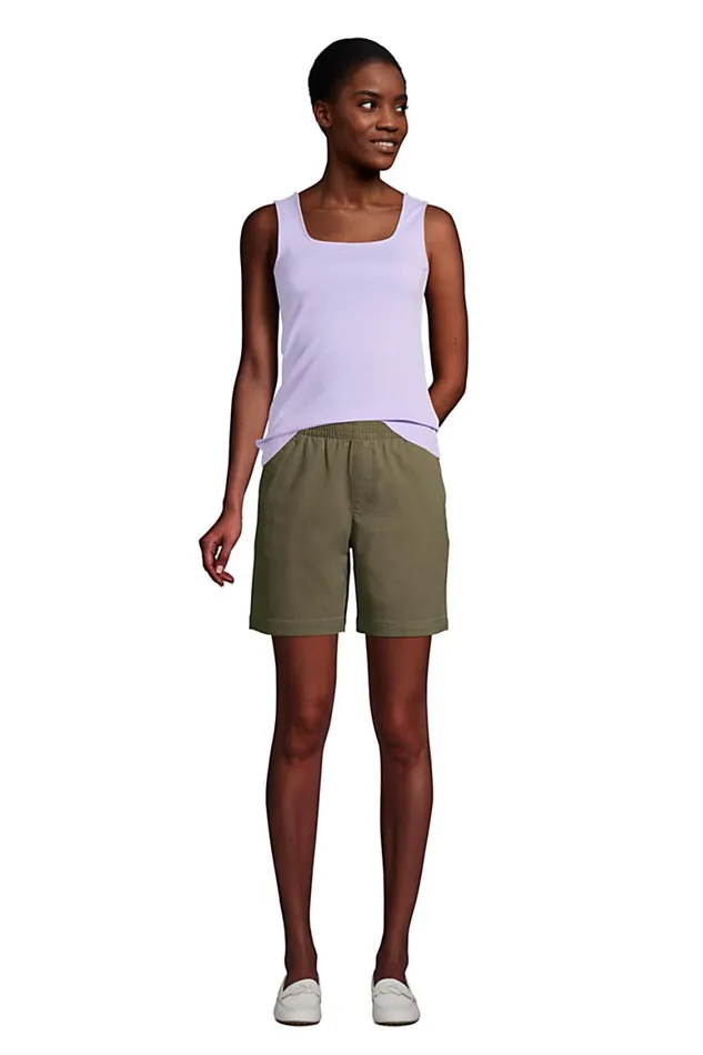Lands039 End Tops and Tees Women Cotton Square Neck Tank Lavender Cloud Lands039 End Tops and Tees Women Cotton Square Neck Tank Lavender Cloud