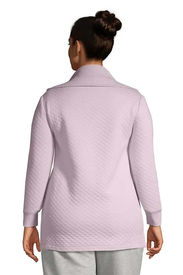 Lands039 End Tops and Tees Women Plus Size Long Sleeve Quilted Quarter Zip Tunic Forest Moss Lands039 End Tops and Tees Women Plus Size Long Sleeve Quilted Quarter Zip Tunic Forest Moss