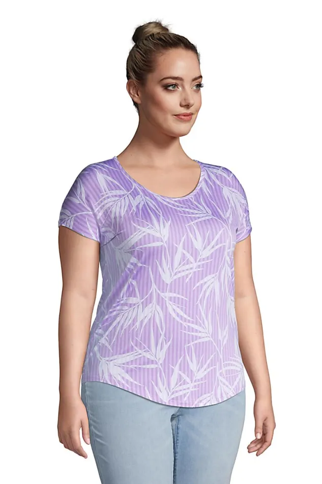Lands039 End Tops and Tees Women Plus Size Uneck Jersey Tshirt White Lands039 End Tops and Tees Women Plus Size Uneck Jersey Tshirt White