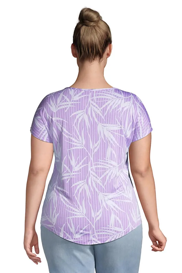 Lands039 End Tops and Tees Women Plus Size Uneck Jersey Tshirt White Lands039 End Tops and Tees Women Plus Size Uneck Jersey Tshirt White