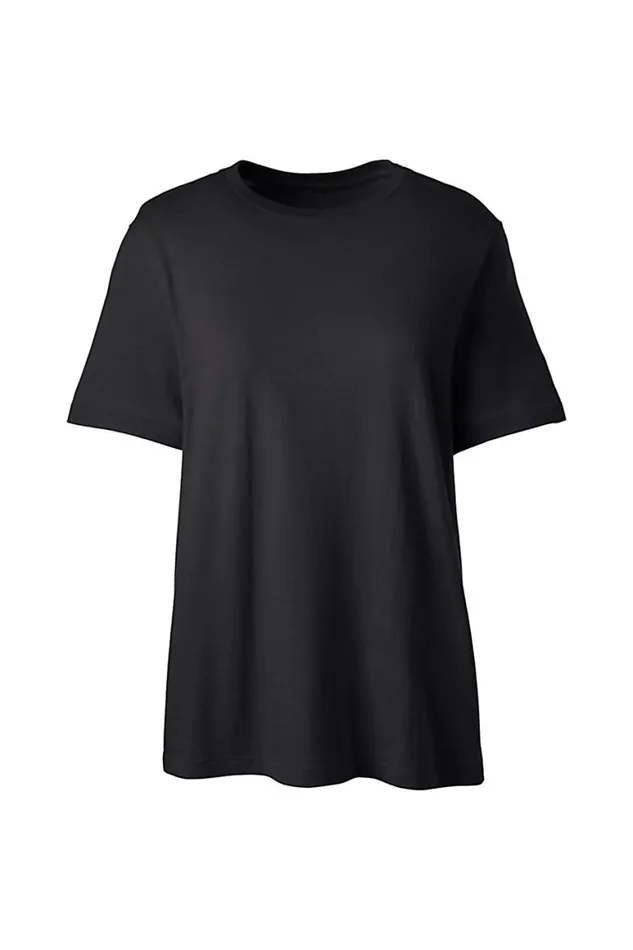 Lands039 End Tops and Tees Women Short Sleeve Feminine Fit Essential Tshirt Black Lands039 End Tops and Tees Women Short Sleeve Feminine Fit Essential Tshirt Black