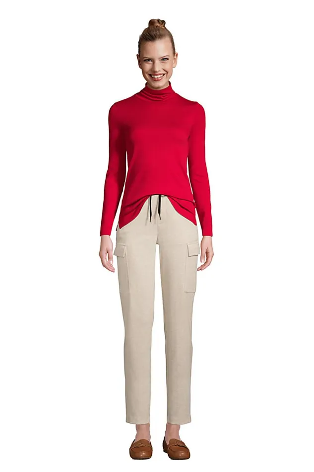 Lands039 End Tops and Tees Women Supima Cotton Long Sleeve Turtleneck Radiant Navy
