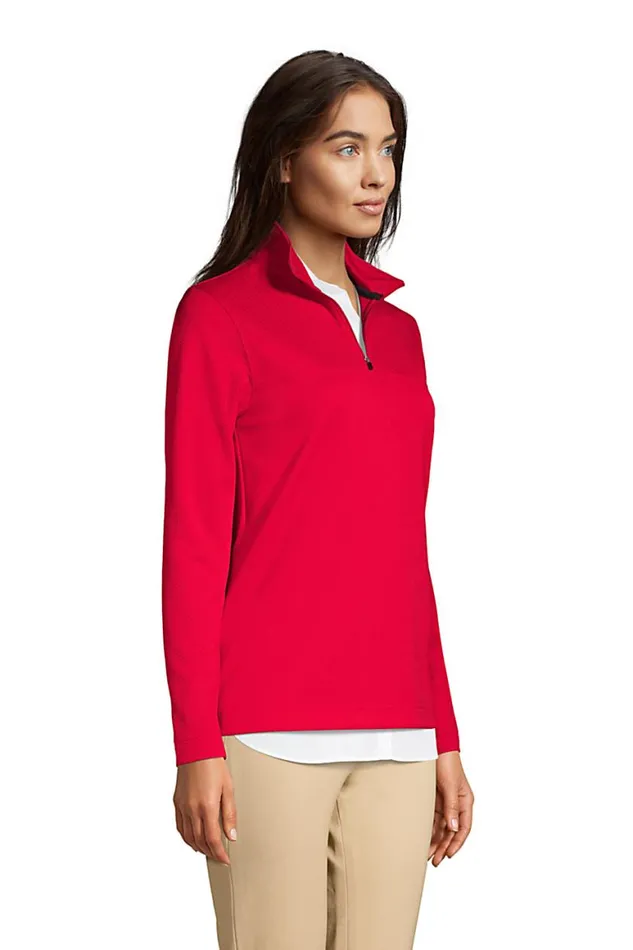 Lands039 End Tops and Tees Women Textured Quarter Zip Pullover Dark Cobalt Blue Lands039 End Tops and Tees Women Textured Quarter Zip Pullover Dark Cobalt Blue